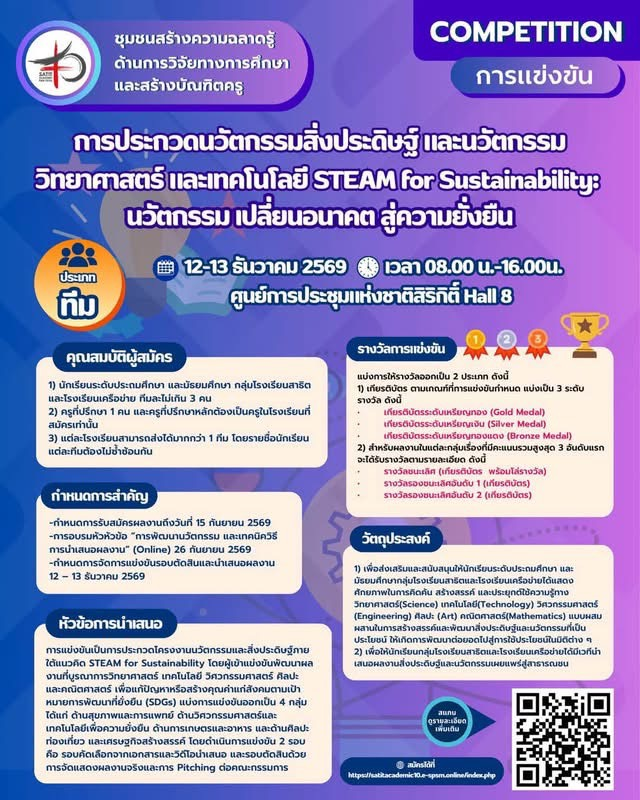 STEAM for Sustainability นวัตกรรมเปลี่ยนอนาคต